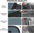 BALEINE Backseat Car Organizer, Back Seat Car Organizers and Storage, Kick Mats Back Seat Protector, Travel Accessories for Most Automotive (2 Pack, Gray)