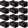 HOMESURE 12 Pack Large Strong Moving Bags with Zippers & Carrying Handles - Water-Resistant - Heavy Duty Storage Tote for Spa