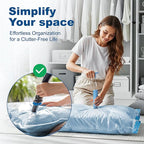HOUSE DAY 10 Small Vacuum Storage Bags with Pump,Space Saving Vacuum Seal Bags For Clothing Travel, Vacuum Storage Bags For C