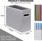 4 Pack Letter Size File Storage Box Collapsible, Fabric Hanging File Folders Organizer, Portable Office Document Holder with 