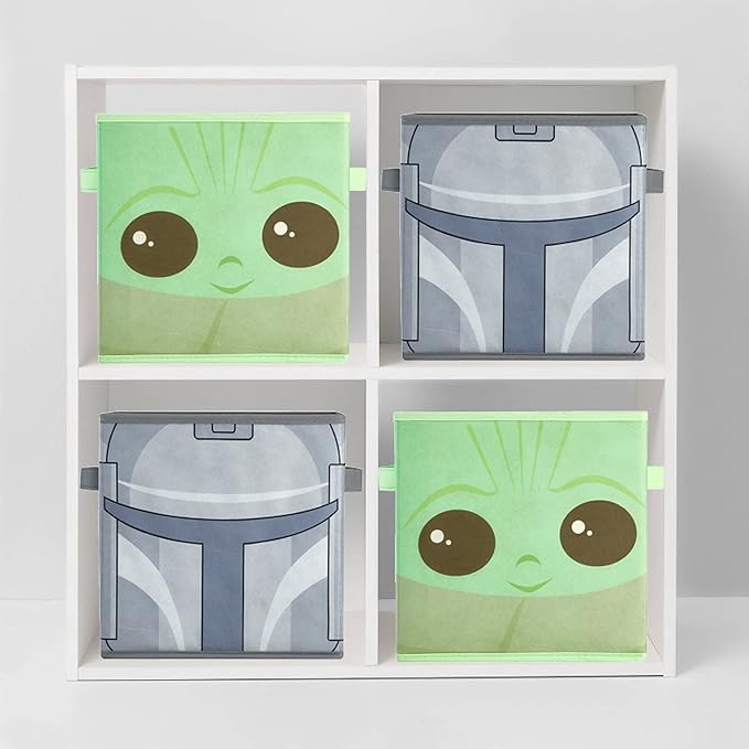 Star Wars The Mandalorian Grogu aka The Child Collapsible Storage Cubes, Set of 2, 10"x10"