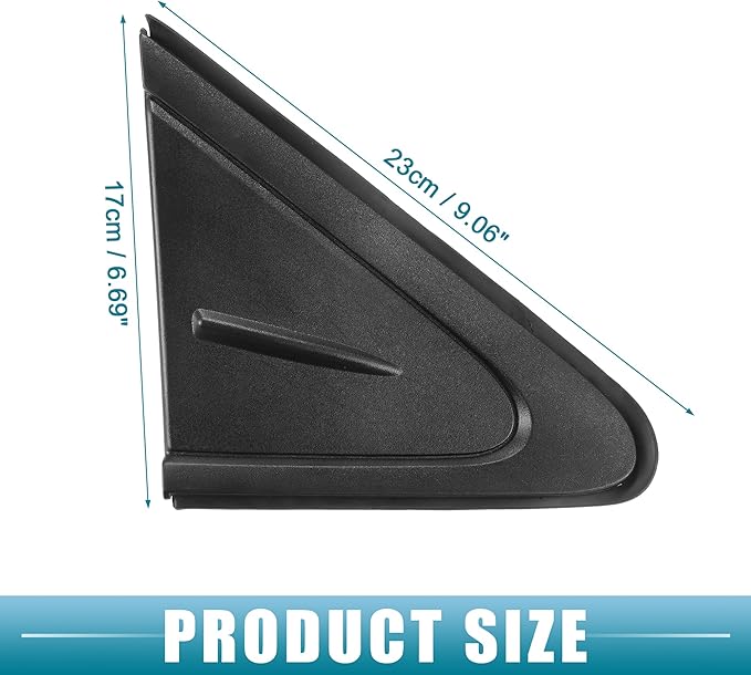 Front Right Door Mirror Corner mudguard Triangle Cover Trim No.60117-02370 Rearview Triangle Trim Panel for Toyota Corolla 2019-2021 Plastic Black