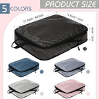 5 Pack Compression Packing Cubes for Travel Space Saving Cubes Luggage Organizer for Suitcase(Morandi,L)