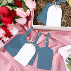 Amylove 48 Sets Leather Luggage Tags Bulk Wedding Favors Luggage Tags for Guests Bridal Gifts Wedding Bridal Shower Gift PU L