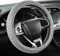 Auto Newer Breathable Steering Wheel Cover Suitable For Four Seasons，Anti-Slip Design，Odorless，Easy Carry ，Unviersal Fit for Truck SUV Sedans Vans，Interior Accessories Standard Size[14" 1/2-15"]（Grey）