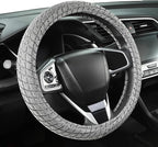Auto Newer Breathable Steering Wheel Cover Suitable For Four Seasons，Anti-Slip Design，Odorless，Easy Carry ，Unviersal Fit for Truck SUV Sedans Vans，Interior Accessories Standard Size[14" 1/2-15"]（Grey）