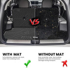 LASFIT Backrest & Cargo Mats for Hyundai Ioniq 9 2026, All Weather TPE Custom Fit Hyundai Ioniq 9 2026 Full Set Car Accessories Backrest Mats & Trunk Liners,Black