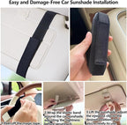 Car Sunglasses Holder Eyeglass Clip with Sun Visor Storage for Cards Magnetic Eyewear Clamp Car Decor