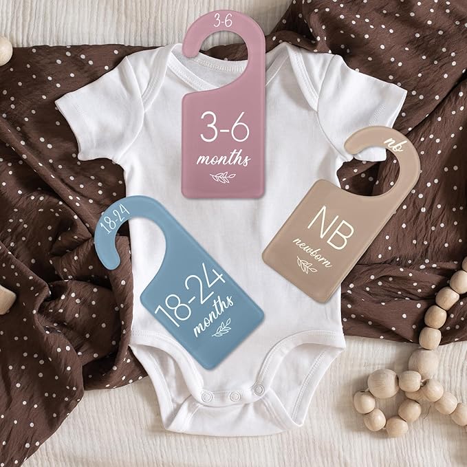 Whaline Acrylic Baby Closet Dividers Boho Hanging Acrylic Infant Clothes Hanger separators Baby Closet Organizers Thicken Bab