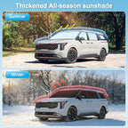 KMF 10pcs Thicken Sun Shades for Hyundai Santa Fe 2024-2025 2026 Accessories,Full Car Windshield Sunshade Window Covers for Side Rear,UV Block and Blackout Privacy for Camping