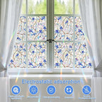 SOMWISE Rainbow Window Privacy Film,Heat Control,UV Blocking,Anti-Glare,Day & Night Privacy Protection & Decoration for Home, Bathroom,Glass Door,Static Cling,Renter-Friendly with Installation Tools