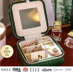 Benevolence LA Plush Velvet Jewelry Box | Travel Jewelry Case Organizer with Mirror | Featured in Oprah's Favorite Things | B