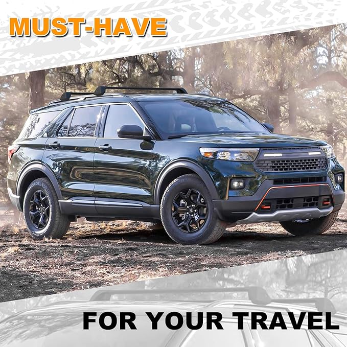 Snailfly 220lb Roof Rack Cross Bars Customized Fit for 2020-2025 2026 Ford Explorer, Adjustable Aluminum CrossBars with Lock, Rooftop Luggage Cargo Carrier Accessories for Kayak Bike