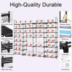 Mavivegue Extra Large Shoe Rack, 8 Tier 4 Rows 72-76 Pairs Big Tall Metal Shoe Shelf,Big Boot Rack Storage Organizer for Gara