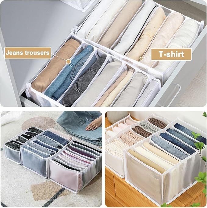 5PCS Wardrobe Clothes Organizer - Foldable Closet Drawer Organizer for Clothes, Portable Closet Organizers and Storage Bins, 