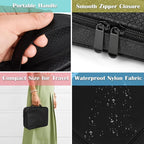 Travel Jewelry Organizer Case,Jewelry Bags for Traveling, Jewelry Binder with 24 Pcs Clear Zipper Velvet Pouches for Storing 