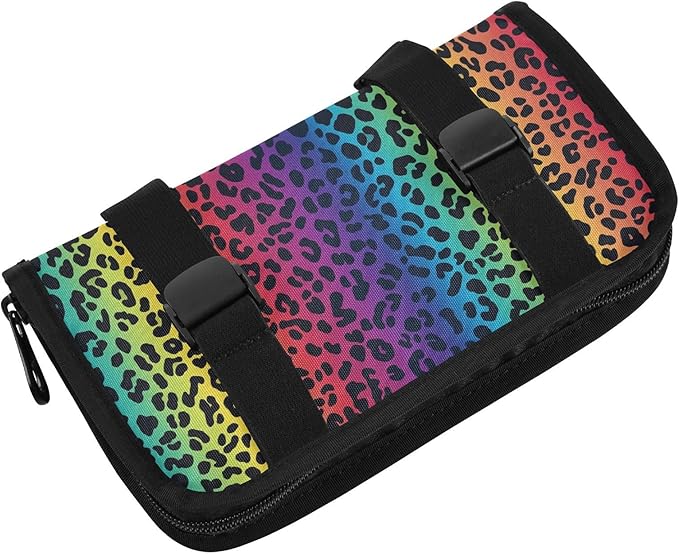 Car Tissue Holder Car Visor Organizer Tissue Box Holder for Car Sun Visor Organizer with Car Vehicle Accessories Essentials Interior for Women Men Rainbow Leopard Print