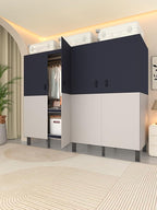 Foldable Portable Wardrobe Closet with Magnetic Doors & Cover, Heavy Duty Covered Clothes Rack with Hanging Clothing Rod, Met