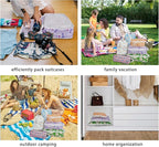 6 Pcs Compression Packing Cubes, Packing Cubes for Travel, Waterproof Luggage Organizer Bags Set, Cute Packaging Cubes for Wo