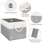 StorageTastic Storage Bin,Collapsible Storage Basket For Organizing,Large Storage Boxes With Rope Handles,Storage Containers,