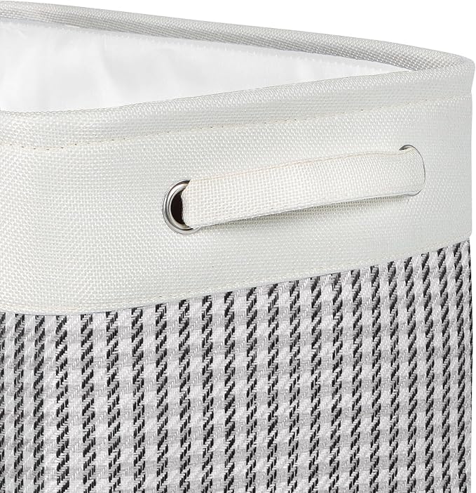 Kntiwiwo Foldable Storage Bin Collapsible Fabric Storage Basket Cube with Durable Handles Closet Organizer Bins for Organizin