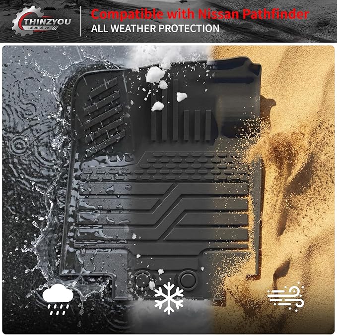 Floor Mats Compatible with 2022-2025 2026 Nissan Pathfinder 7&8 Seats Cargo Mat Cargo Liner TPE Back Seat Cover Protector 2024 Pathfinder Accessories (Trunk Mat with Backrest Mat+Floor Mats)