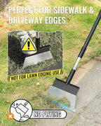 Garden Flat Shovel, Heavy Duty Multifunctional Cleaning Shovel with 60" Adjustable Long Handle, Metal Floor Scraper Tool for Weeding, Scraping, Ice & Snow Removal, Driveway, Sidewalk, Garden, Outdoor