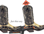 Southwestern Equine Boot Hunter - Boot Puller Jack Hunter Orange, Raspberry &Turquoise