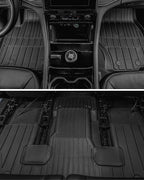 3W Floor Mats Fit for Jeep Grand Wagoneer/Grand Wagoneer L 2022-2025 2026 8 seat (Not Fit for 7 seat), All Weather TPE Floor Liner for 1-3 Rows Full Set Car Mats Black