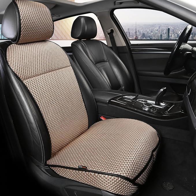 Auto Newer Luxury Breathable Car Seat Cover Fit Four Seasons, Universal Front of Car Seat Cushions, Bottom Seat Covers of Ful