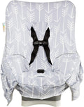 Niko Easy-Wash Children's Car Seat Cover & Liner - Cotton Jersey Gray & White Arrow Pattern - Universal FIT - Crash Tested - 