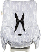 Niko Easy-Wash Children's Car Seat Cover & Liner - Cotton Jersey Gray & White Arrow Pattern - Universal FIT - Crash Tested - 