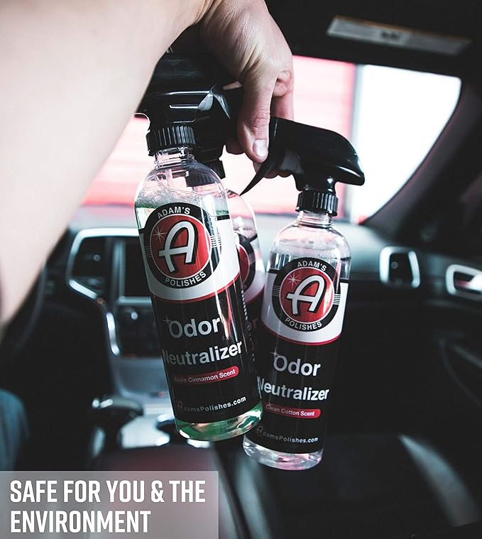 Adam's Polishes odor Neutralizer (Clean Cotton, 16 fl. oz) - Car Air Freshener Spray That Eliminates Harmful Odors from Car I