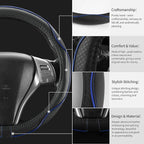 Steering Wheel Cover,Anti-Slip, Safety,Soft,Breathable,Heavy Duty,Thick,Full Surround, Sports Style,Universal Car Accessories
