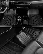 3W Floor Mats for Kia Sorento Hybrid 2026 2025 2024 2023 2022 2021 (Only PHEV&Hybrid) All Weather Protection TPE Anti-Slip Automotive Full Set Floor Liners Custom Accessories - Black