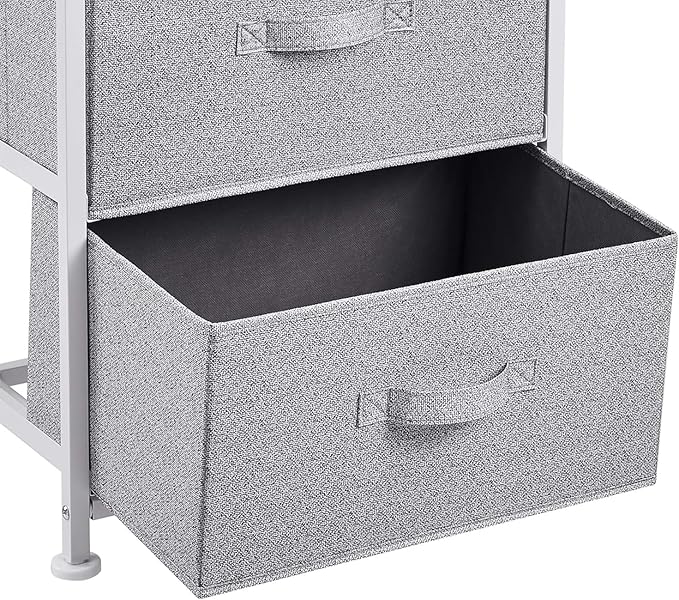 Amazon Basics Fabric 4-Drawer Storage Organizer Unit for Closet, Bedroom, White