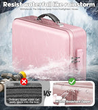 Fireproof Document Box, Hard Case Highly Flame-Resistant Fire Proof Waterproof File Organizer with Lock, Portable Fire Safe f