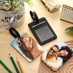 Frienda 8 Pieces Sublimation Luggage Tags Bulk PU Leather Name Label Blank Suitcase Heat Transfer Bag Card Business ID Card H