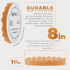 TCP Global 8" Orange Waffle Foam Buffing Pad Hook and Loop Backing - Coarse Buffing Pad for Polishing, Automotive, Marine, Truck, RV & Compound Cutting, Car Polishing Pads