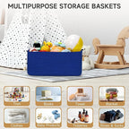3-Pack Small Storage Baskets for Organizing | Woven Shelf Toy Basket | Rope Baskets for Gifts Empty | Closet Organizer Bins w