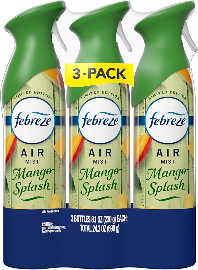 Febreze Air Mist, Air Freshener Spray, Odor Fighting Room Spray, Deodorizer for Home Bathroom Kitchen Office Apartment Dorm R