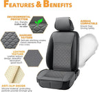 Elantrip Car Seat Cover Full Set Leather Car Seat Protector Universal fit for Most Cars SUVs and Trucks Water Proof Front and