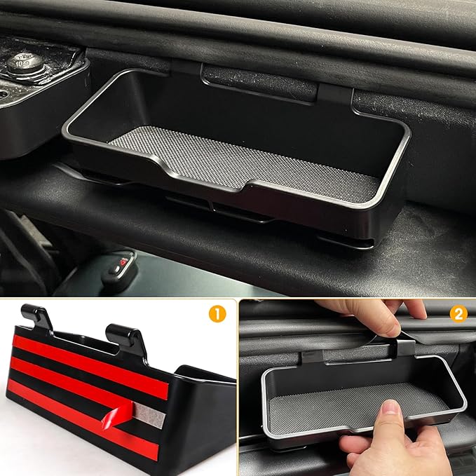 Sunglass Holder Card Storage Box for Ford Bronco 2021 2022 2023 2024 2025 2026 2 Door 4 Door Sunglasses Glasses Holder Sunglasses Mount Sun Visor Organizer Interior Accessories