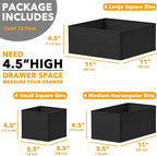 SpaceAid Drawer Organizer Clothes, 12 Pack Dresser Organizer Bins for Nursery, Closet Organization and Storage Dividers for C