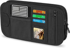 HUANLANG Car Sun Visor Organizer, Tactical Car Accessories with Zipper Storage Pouch, Glasses Clip Card Sleeve Pocket, Multi-Pocket Visor Organizer Fits Most Cars, SUVs, Trucks