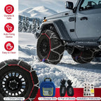 DEDC Auto Lock Snow Tire Chains,1Min Quick,4.5mm Enhance Manganese Steel Heavy Anti Skid Chains for Car Off Road SUV And Pick