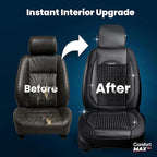Beaded Car Seat Cover – Wooden Bead Massage Support with Breathable Cooling Mesh – Universal Fit for Sedan, SUV & Truck (2 Pa