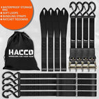 Ratchet Tie Down Straps, 2340lb Break Strength, 4pc 1inch x 16FT Tie Down Strap Set with Padded Handles & Coated S Hook W/Safety Clip, Cargo Strap Tie Down for Motorcycle, Truck (Black)