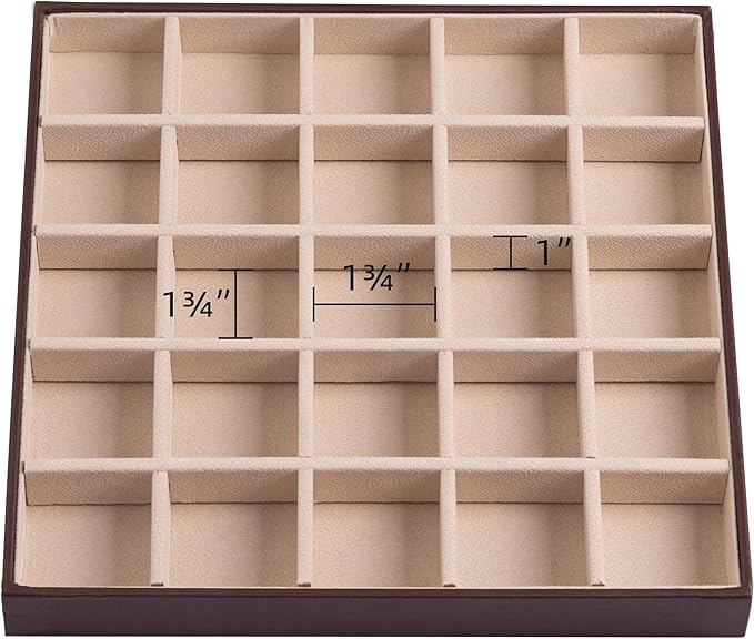 Frebeauty Earring Organizer Classic Jewelry Box 50 Slots Double Layer Jewelry Storage Case with 6 Necklace Hook and Bracelet 