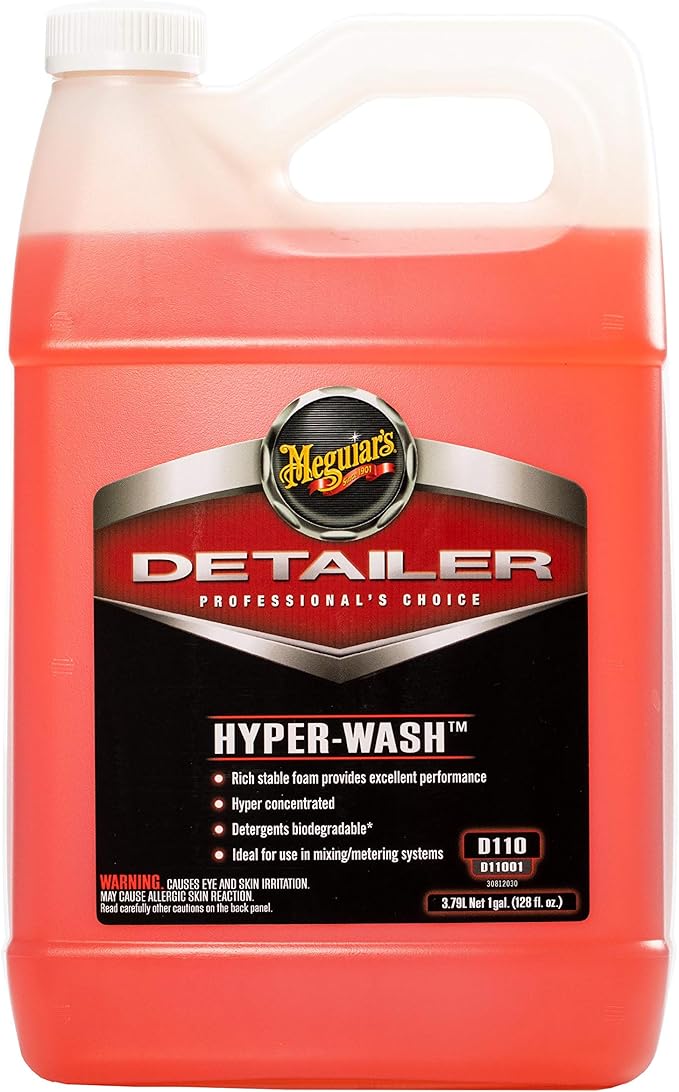 Meguiar's D110 Hyper Wash Foaming Car Wash, Lifts Off Dirt and Leaves a Rich Shine, Car Wash Soap Helps Preserve Wax, Highly 